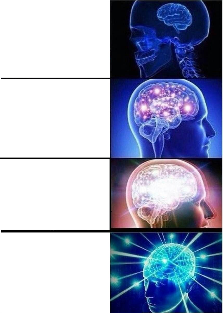 Expanding Brain meme about Woxer