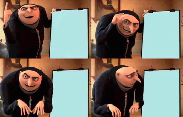 Gru's Plan meme about Woxer